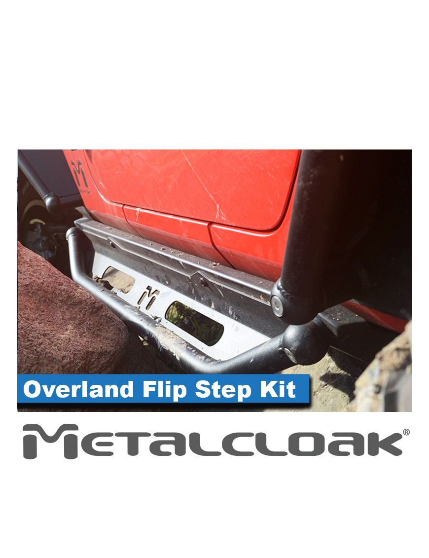 Komplet baza progowa + stopnie Flip Step Overland, JL 2D