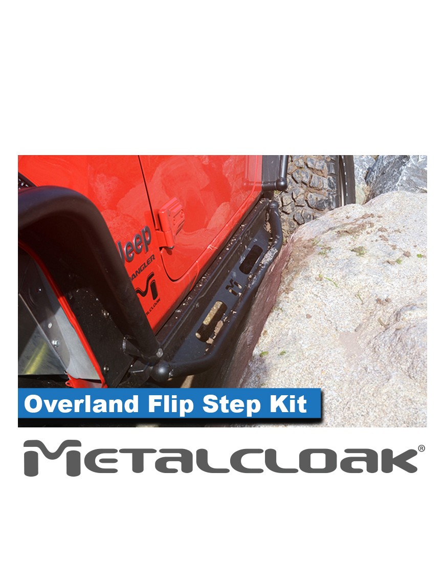 Komplet baza progowa + stopnie Flip Step Overland, JL 2D