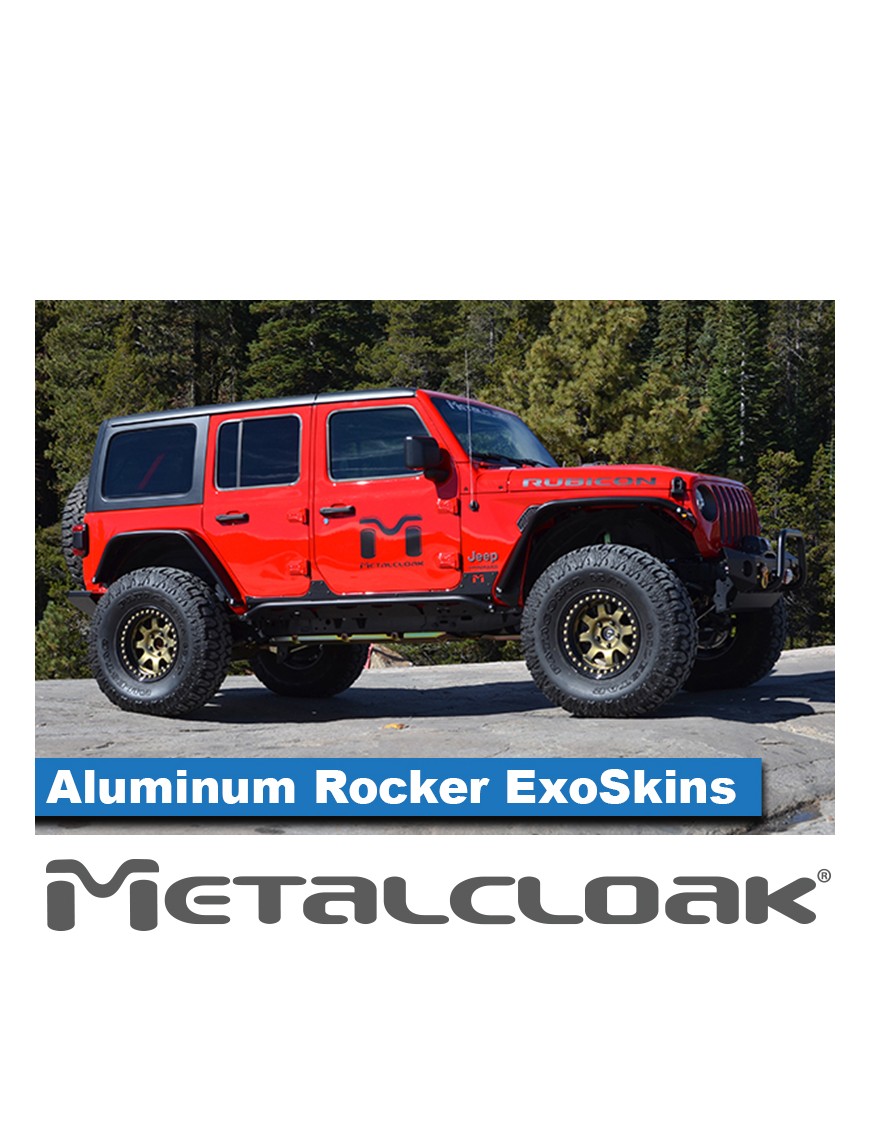 Nakladki progowe ExoSkin aluminiowe, para, JL 4D