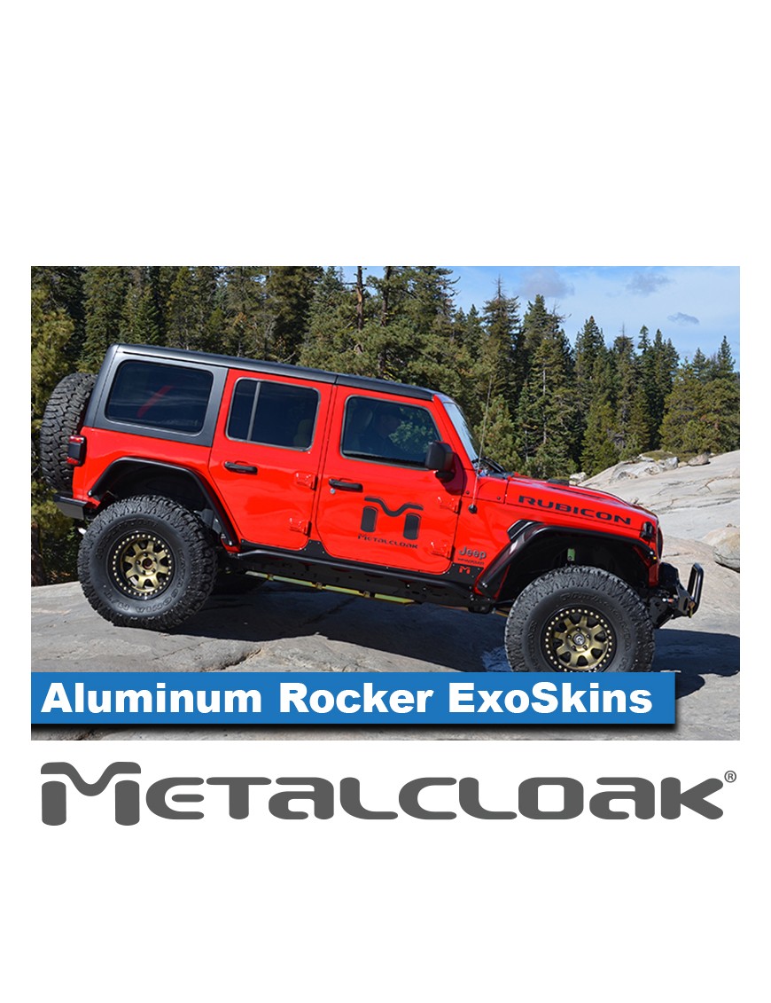 Nakladki progowe ExoSkin aluminiowe, para, JL 4D