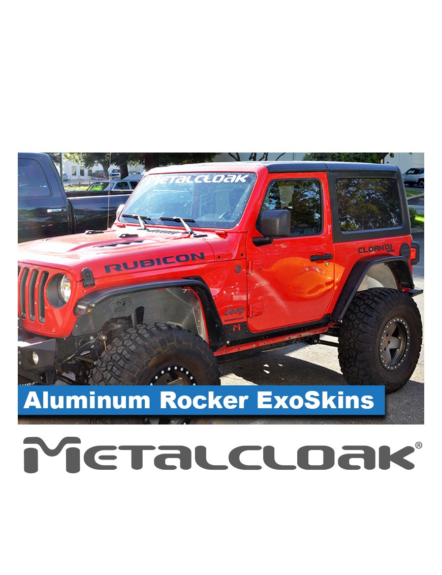 Nakladki progowe ExoSkin aluminiowe, para, JL 2D