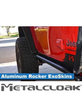 Nakladki progowe ExoSkin aluminiowe, para, JL 2D