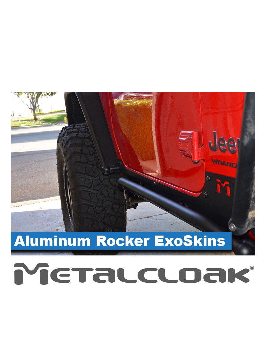 Nakladki progowe ExoSkin aluminiowe, para, JL 2D
