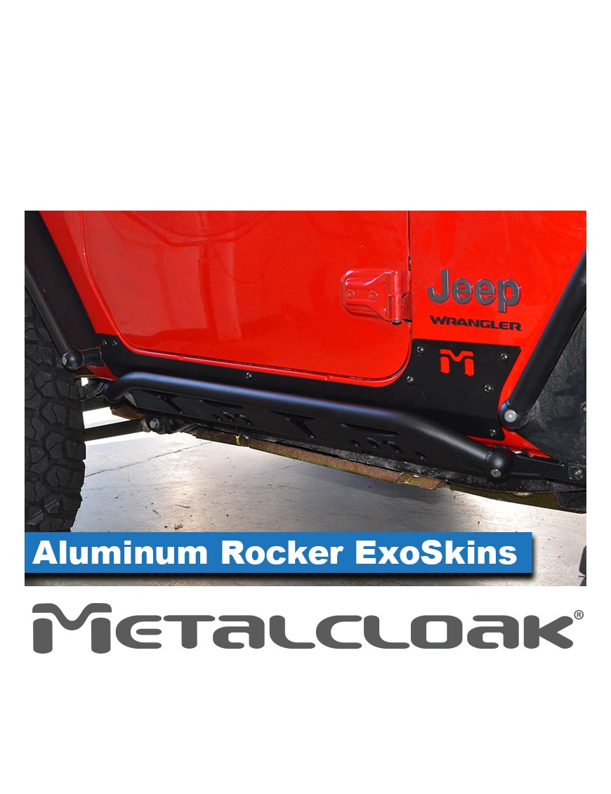 Nakladki progowe ExoSkin aluminiowe, para, JL 2D