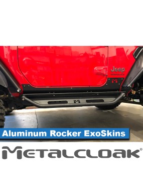 Nakladki progowe ExoSkin aluminiowe, para, JL 2D