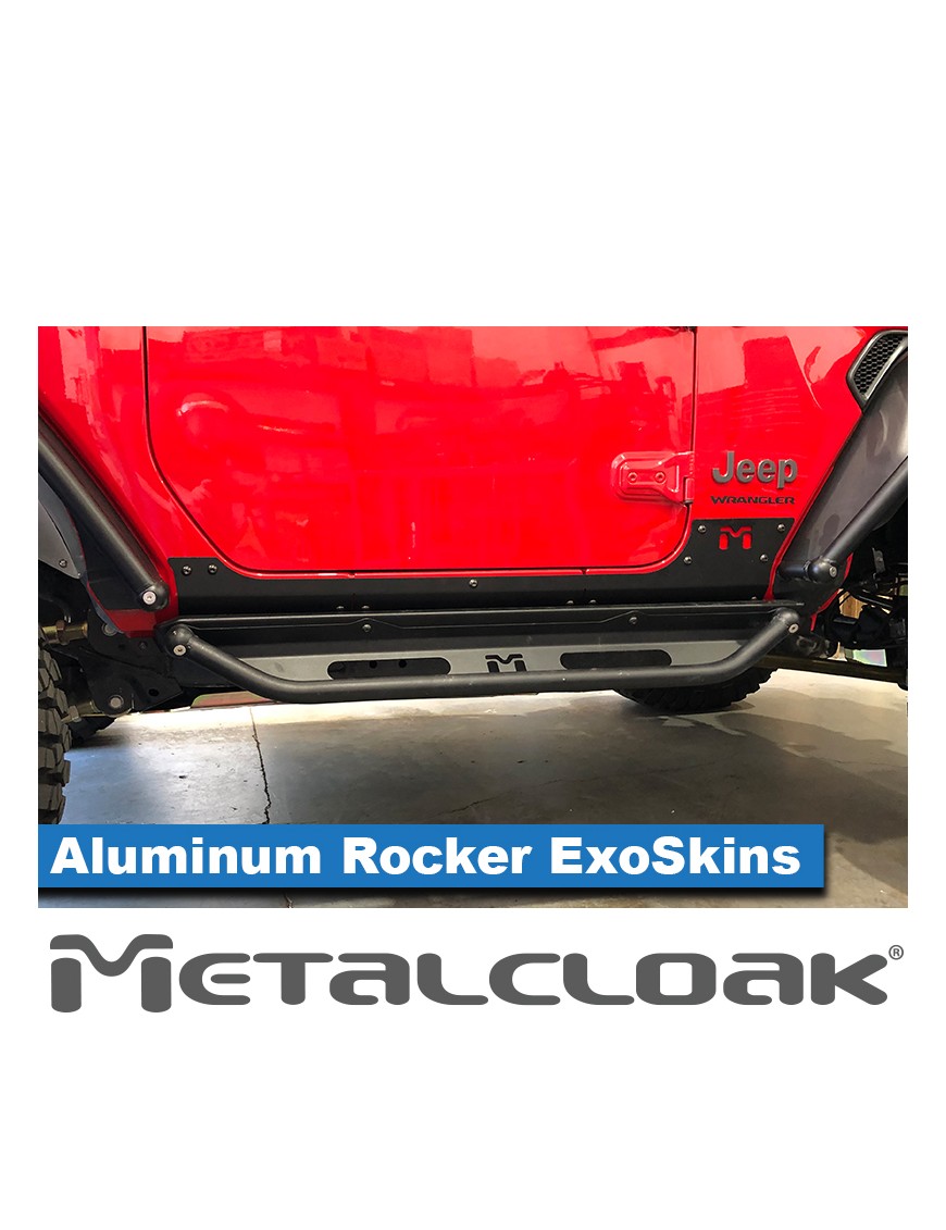 Nakladki progowe ExoSkin aluminiowe, para, JL 2D