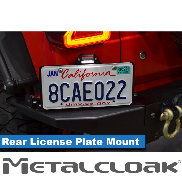Wysiegnik tablicy rejestracyjnej do zderzaka tylnego, JL Wrangler METALCLOAK - ujęcie 5