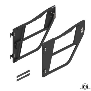 Drzwi rurowe Open Frame aluminiowe, tyl, para, JL/JT METALCLOAK