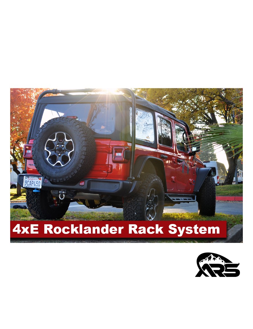 Bagaznik dachowy Rocklander, kompletny system, JL 4xe 4D