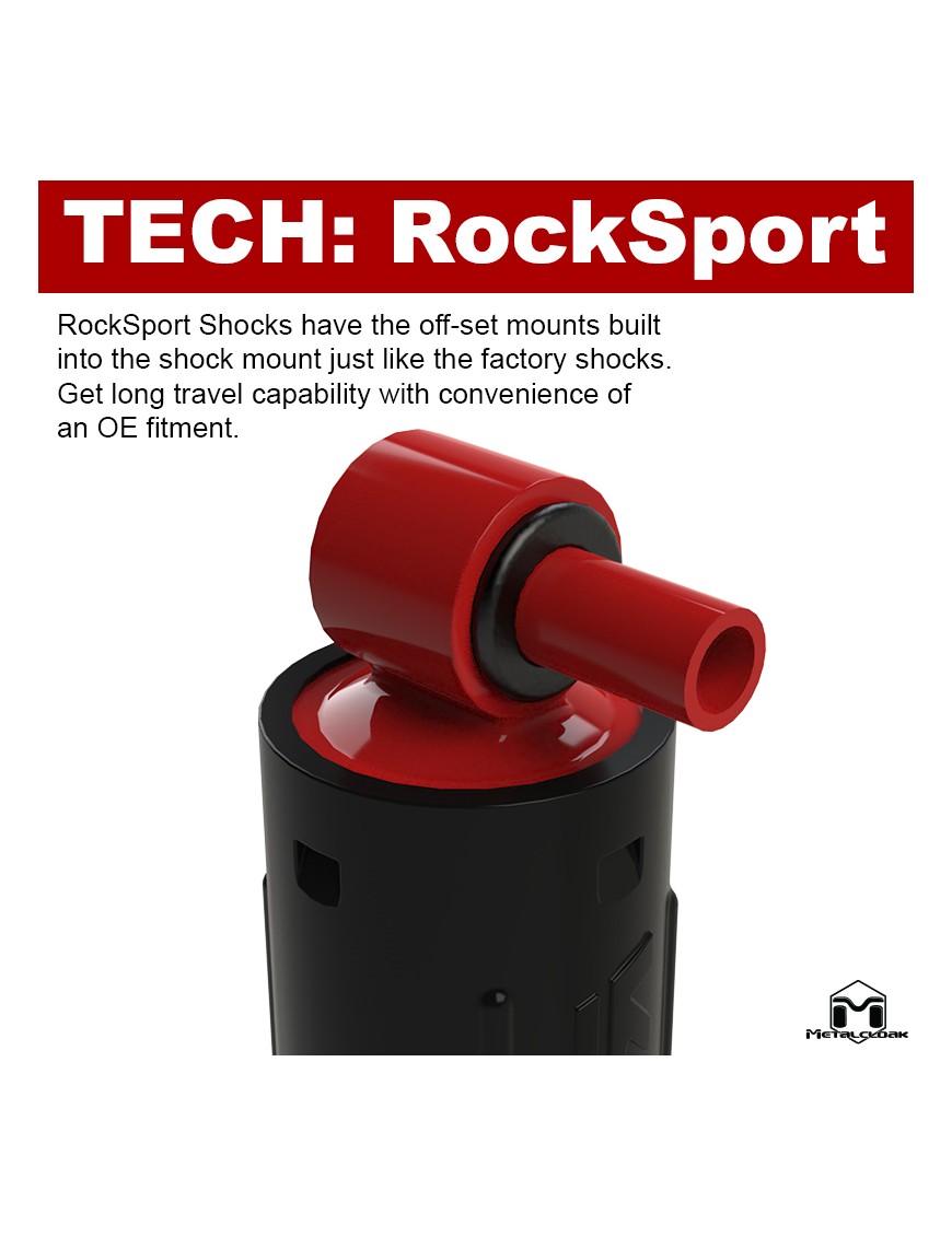 Amortyzatory RockSport RED Long Travel, para, JL/JT