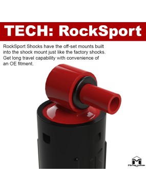 Amortyzatory tylne RockSport RED Long(er) Travel, para, JL Wrangler