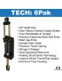 Amortyzatory 6Pak BLACK przednie 6", para, TJ/LJ