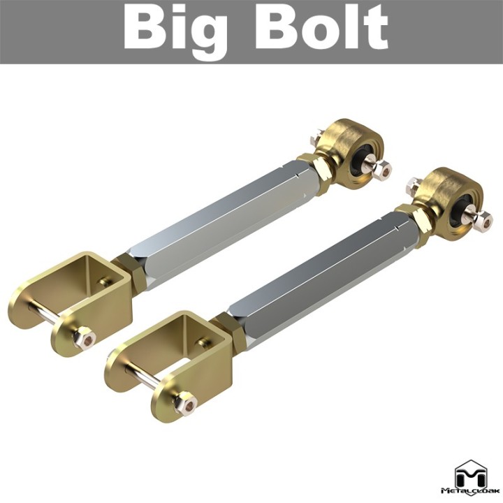 Wahacze aluminiowe "Big Bolt" z podwojna regulacja, gorne przednie, para, TJ/LJ/XJ METALCLOAK