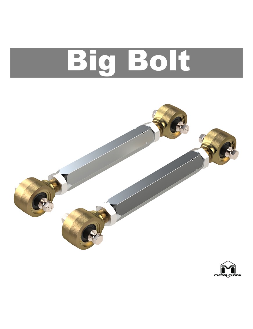 Wahacze aluminiowe "Big Bolt" z podwojna regulacja, gorne tylne, para, TJ/LJ