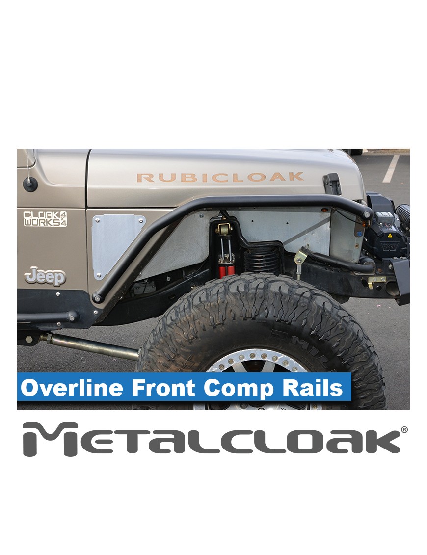 Listwa Rub Rail Overline 1,5", para, TJ/LJ/YJ, czarna powloka proszkowa