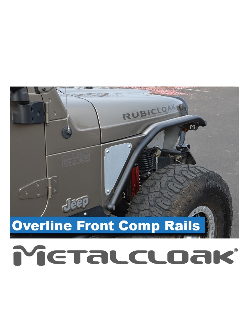 Listwa Rub Rail Overline 1,5", para, TJ/LJ/YJ, czarna powloka proszkowa