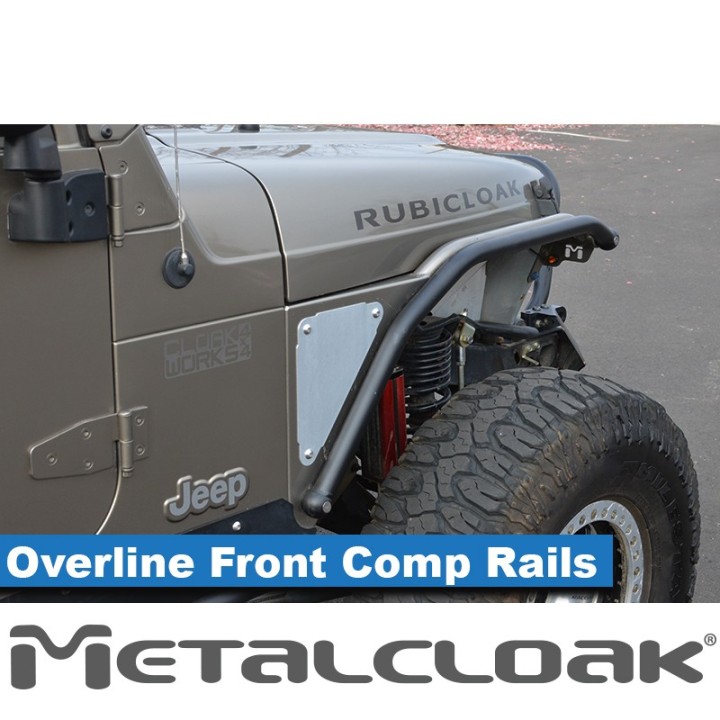 Listwa Rub Rail Overline 1,5", para, TJ/LJ/YJ, czarna powloka proszkowa METALCLOAK - ujęcie 3