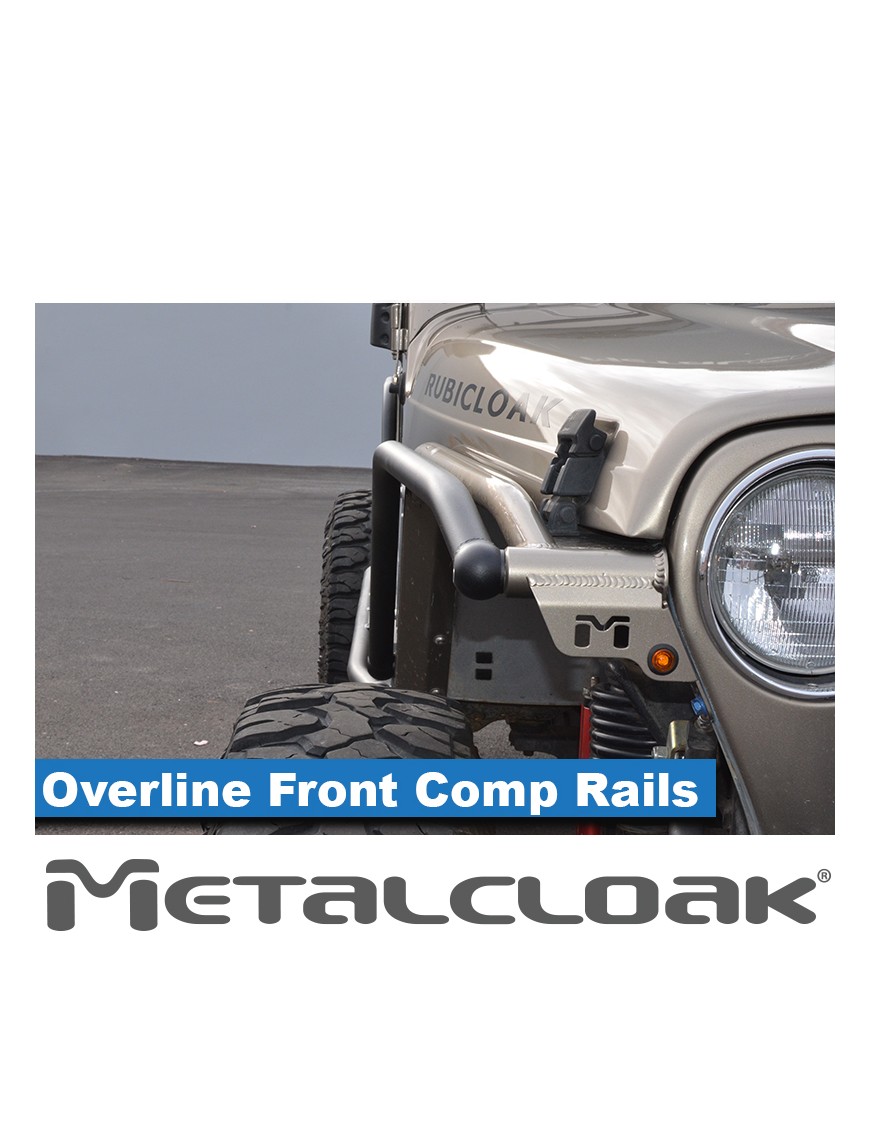 Listwa Rub Rail Overline 1,5", para, TJ/LJ/YJ, czarna powloka proszkowa