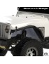 Nakladki przednie Arched 4", para, TJ/LJ/YJ, czarna powloka proszkowa