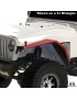 Nakladki przednie Arched 6", para, TJ/LJ/YJ, czarna powloka proszkowa