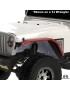 Nakladki przednie Overline plaskie 4", para, TJ/LJ/YJ, czarna powloka proszkowa
