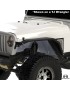 Nakladki przednie Overline 6", para, TJ/LJ/YJ, czarna powloka proszkowa