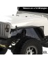 Nakladki przednie Overline 8", para, TJ/LJ/YJ, czarna powloka proszkowa