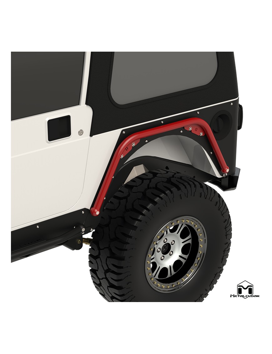Listwa Rub Rail tylna 1,5", para, TJ/LJ/YJ/CJ7/CJ8, czarna powloka proszkowa