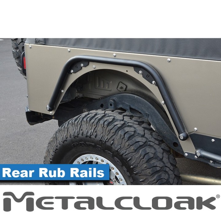 Listwa Rub Rail tylna 1,5", para, TJ/LJ/YJ/CJ7/CJ8, czarna powloka proszkowa METALCLOAK - ujęcie 2