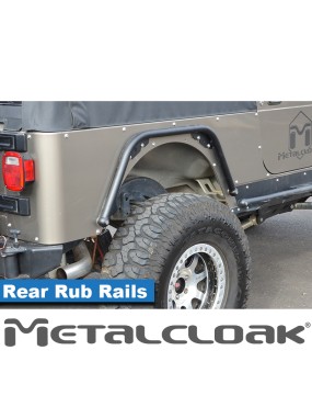 Listwa Rub Rail tylna 1,5", para, TJ/LJ/YJ/CJ7/CJ8, czarna powloka proszkowa