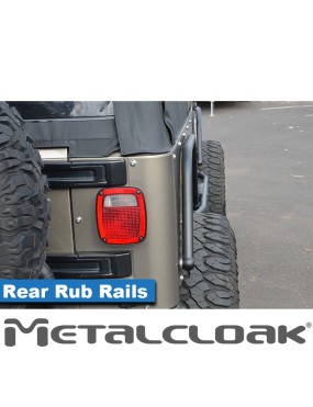 Listwa Rub Rail tylna 1,5", para, TJ/LJ/YJ/CJ7/CJ8, czarna powloka proszkowa