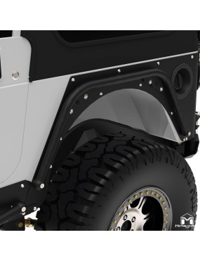 Listwa Rub Rail tylna 1,5", para, TJ/LJ/YJ/CJ7/CJ8, czarna powloka proszkowa