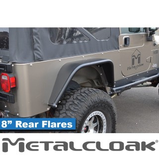 Nakladki tylne 8", para, TJ/LJ/YJ/CJ5-8, czarna powloka proszkowa METALCLOAK - ujęcie 2