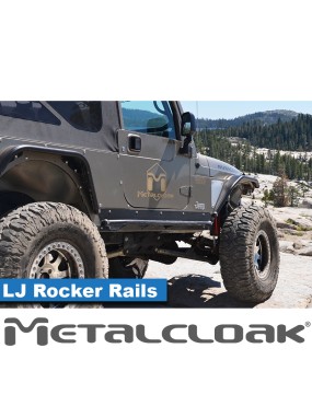 Progi Rocker Rail, para, TJ Unlimited/LJ i CJ-8, czarna powloka proszkowa