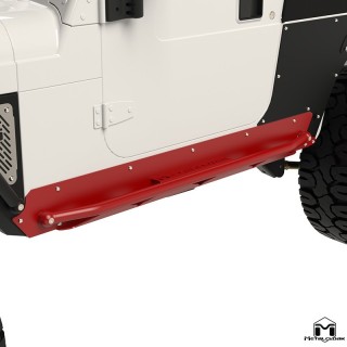 Progi Rocker Rail, para, TJ Unlimited/LJ i CJ-8, czarna powloka proszkowa METALCLOAK - ujęcie 2