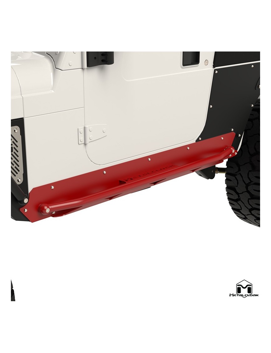 Progi Rocker Rail, para, TJ Unlimited/LJ i CJ-8, czarna powloka proszkowa