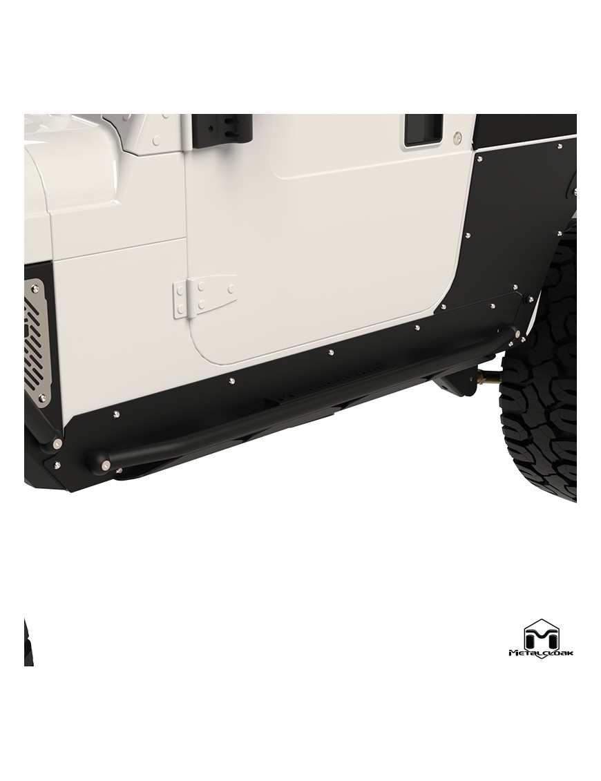 Progi Rocker Rail, para, TJ Unlimited/LJ i CJ-8, czarna powloka proszkowa