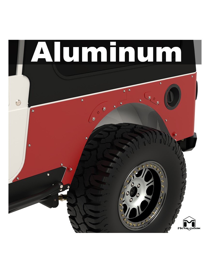 Przedluzone oslony naroznikow, para, LJ Wrangler, aluminium