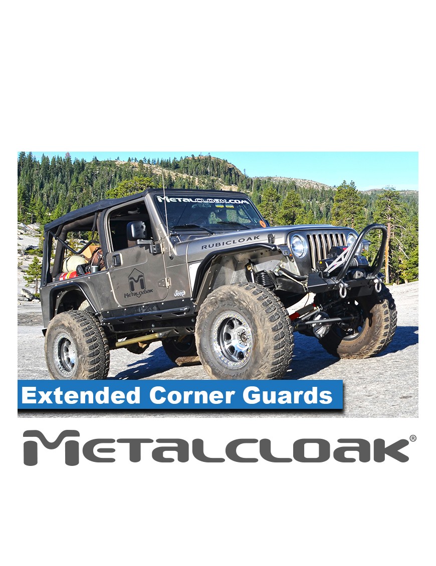 Przedluzone oslony naroznikow, para, LJ Wrangler, aluminium