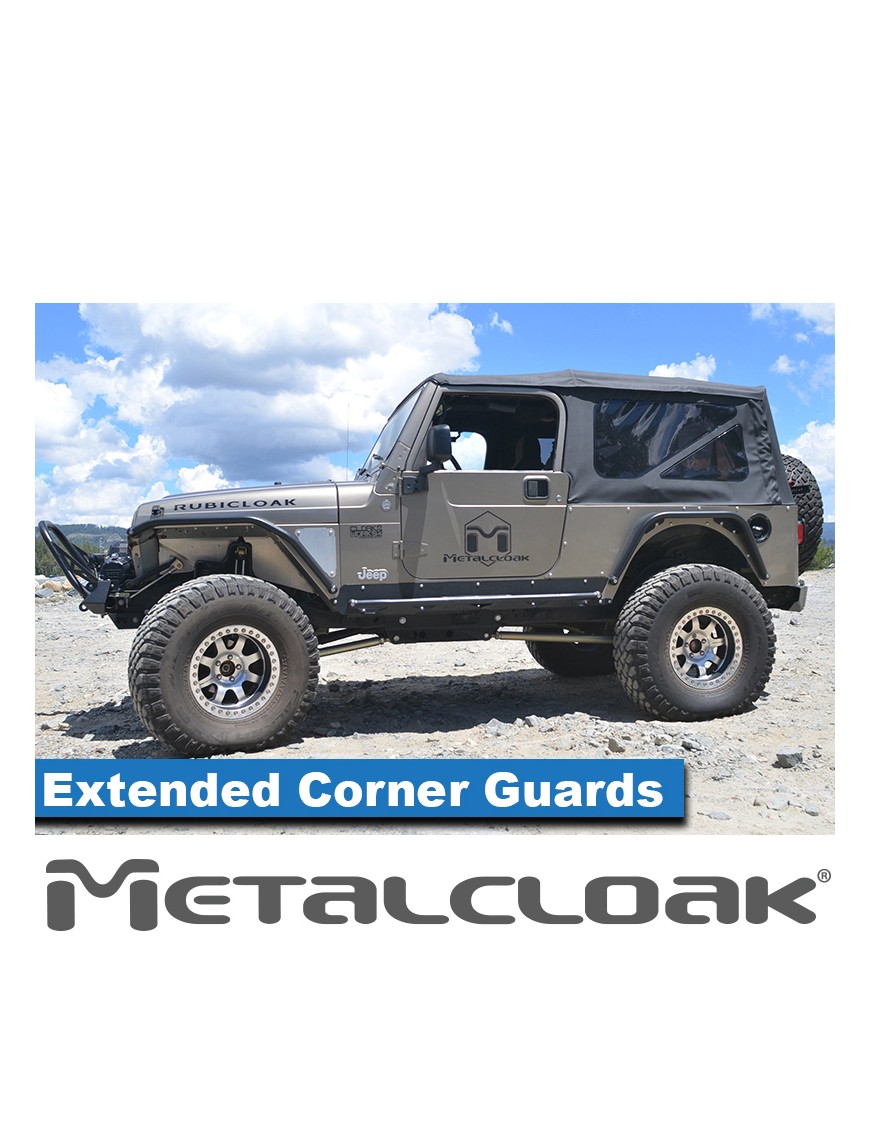 Przedluzone oslony naroznikow, para, LJ Wrangler, aluminium