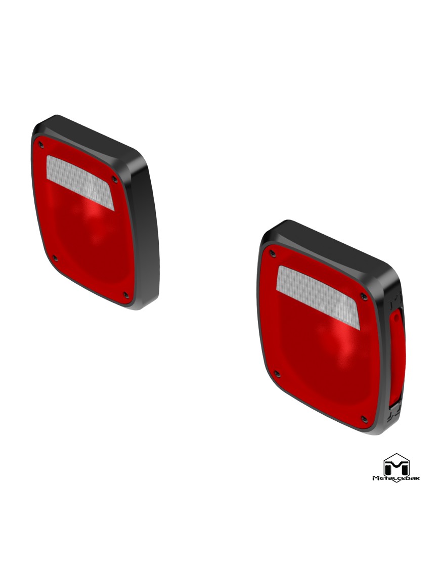Lampy tylne LED niskoprofilowe, aluminium frezowane, Jeep CJ/YJ/TJ/LJ