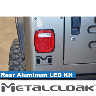 Lampy tylne LED niskoprofilowe, aluminium frezowane, Jeep CJ/YJ/TJ/LJ METALCLOAK - ujęcie 2