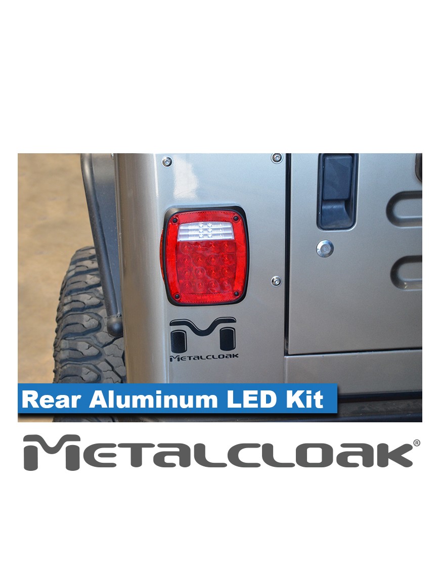 Lampy tylne LED niskoprofilowe, aluminium frezowane, Jeep CJ/YJ/TJ/LJ