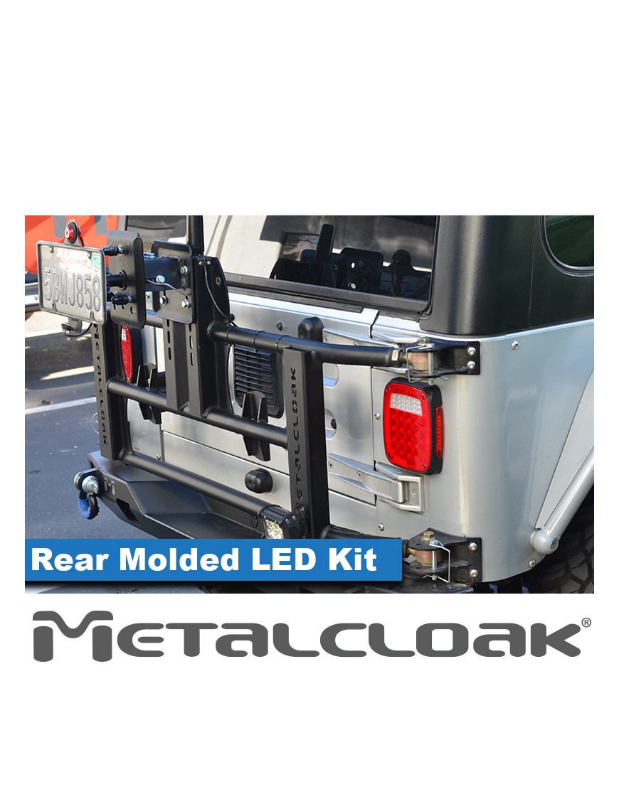 Lampy tylne LED niskoprofilowe, obudowa formowana, Jeep CJ/YJ/TJ/LJ
