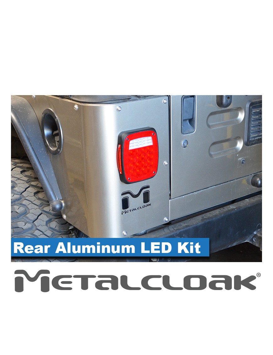 Lampy tylne LED niskoprofilowe, aluminium frezowane, Jeep CJ/YJ/TJ/LJ