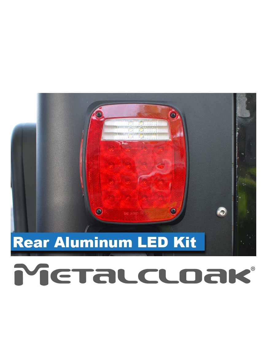 Lampy tylne LED niskoprofilowe, aluminium frezowane, Jeep CJ/YJ/TJ/LJ