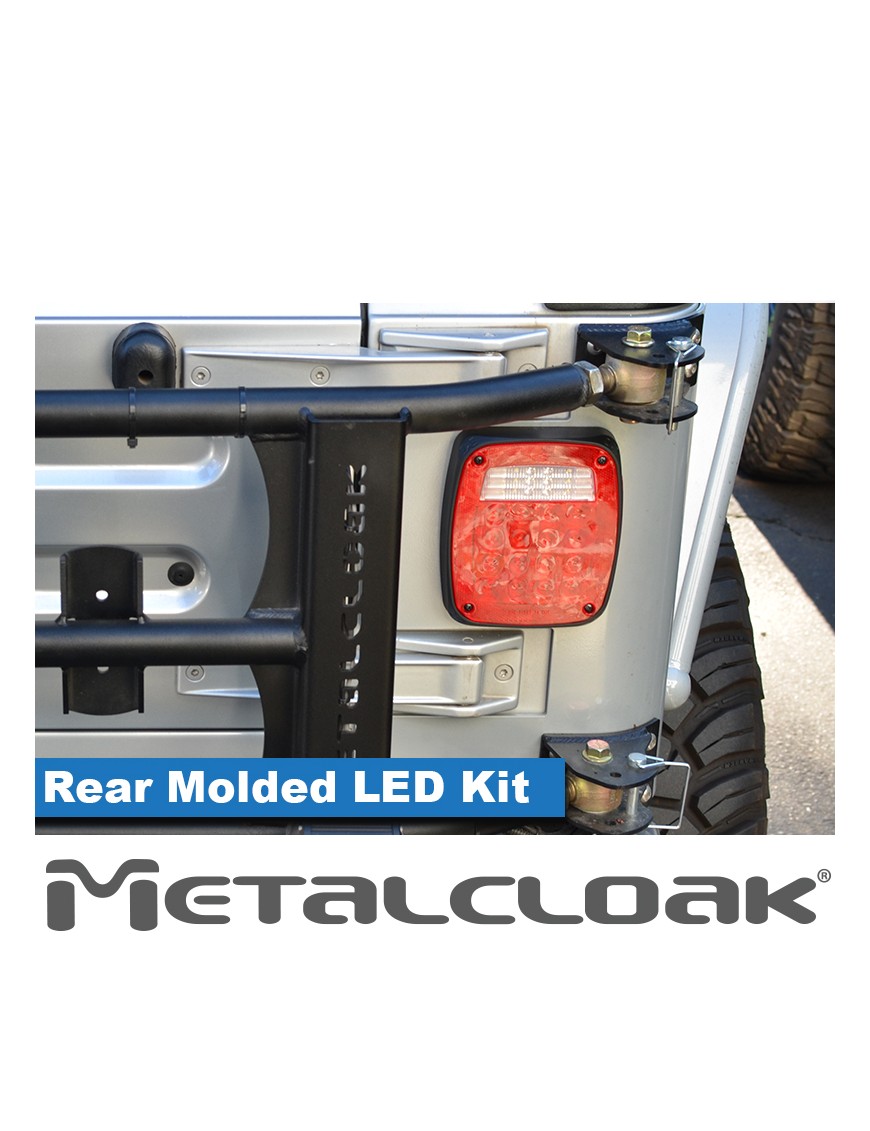 Lampy tylne LED niskoprofilowe, obudowa formowana, Jeep CJ/YJ/TJ/LJ