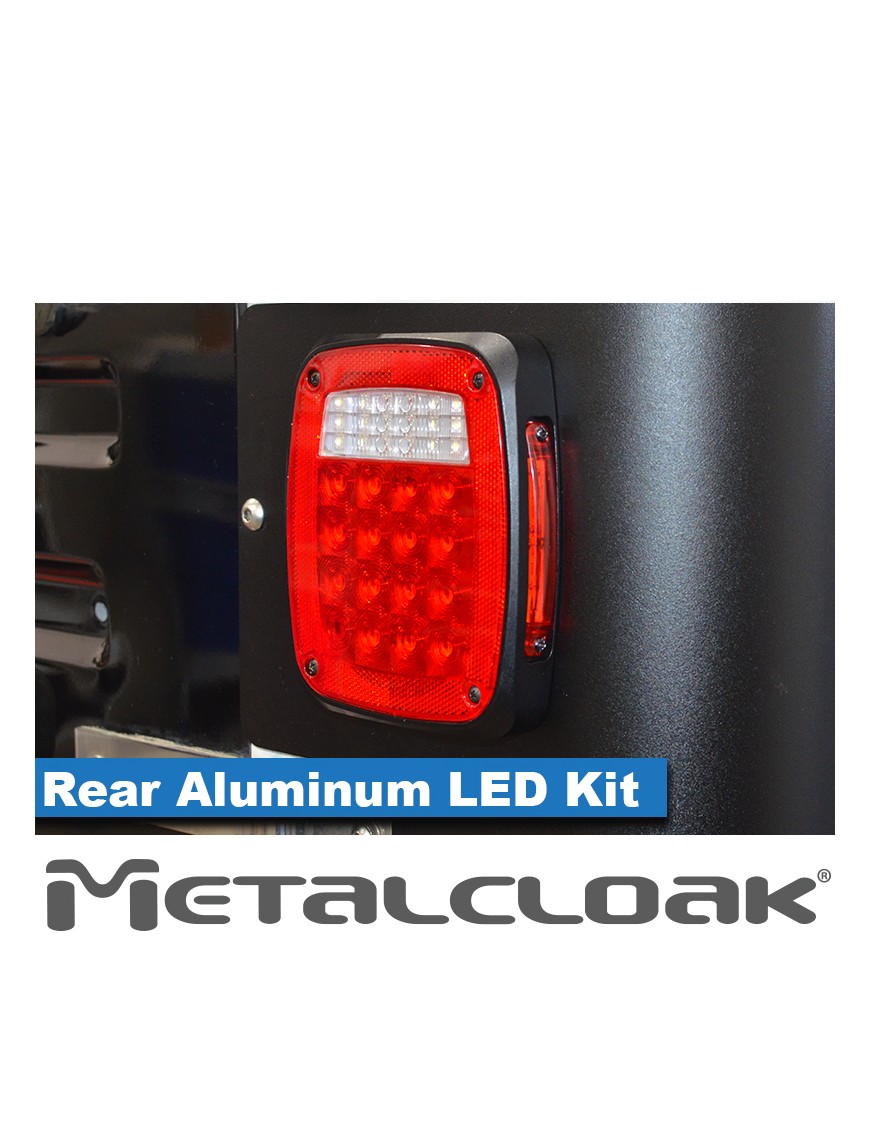 Lampy tylne LED niskoprofilowe, aluminium frezowane, Jeep CJ/YJ/TJ/LJ
