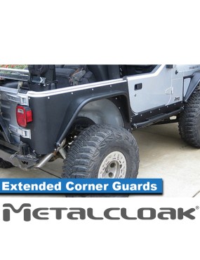 Przedluzone oslony naroznikow, para, TJ Wrangler, aluminium