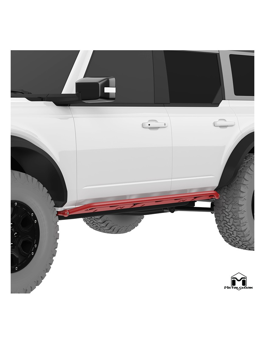 Progi Overline mocowane do ramy, 4-drzwiowy, czarna powloka proszkowa, Ford Bronco 6G